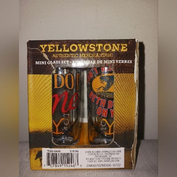 Yellowstone Authentic Shot Glass Set of 4. 2oz - Picture 3 of 4